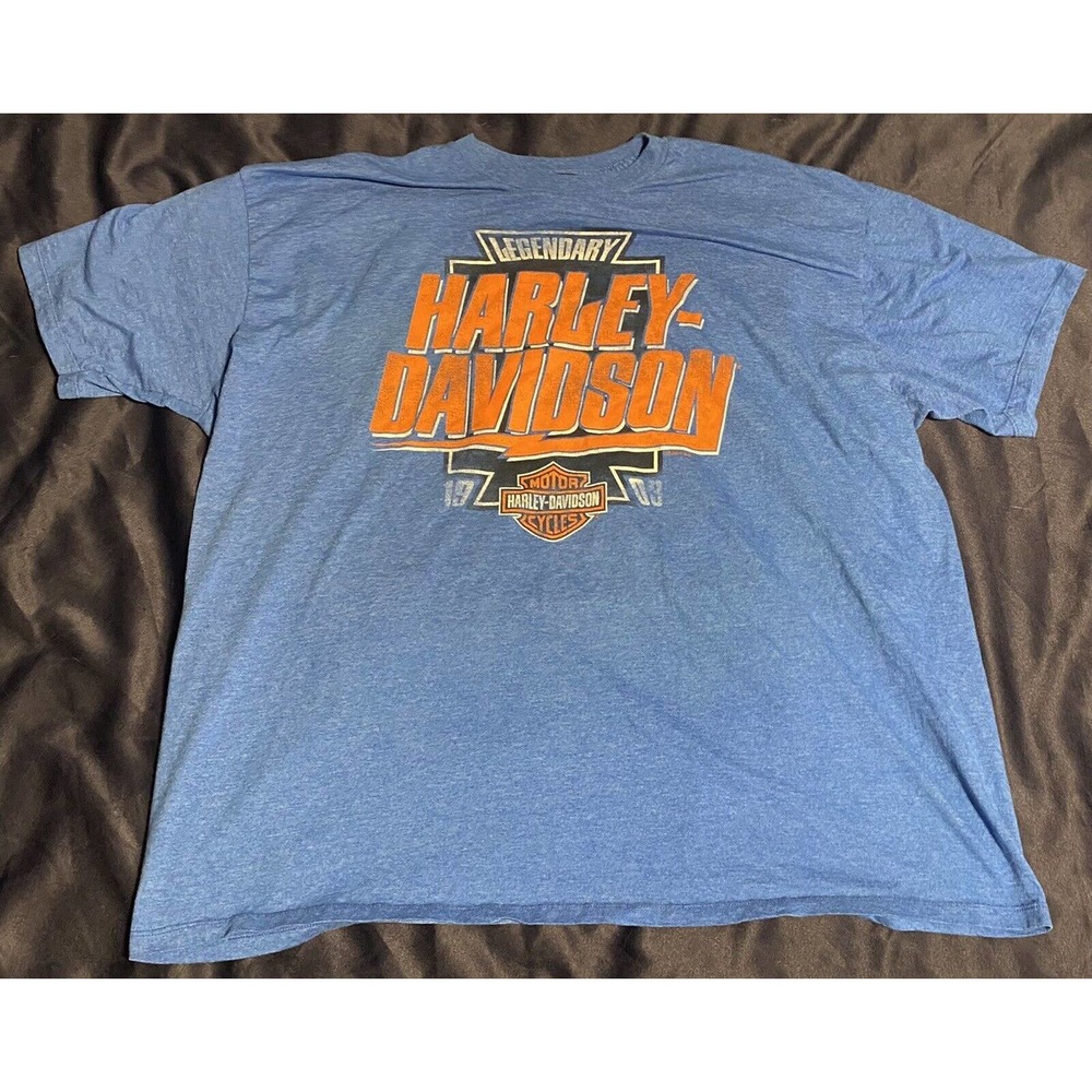 Harley Davidson T Shirt Legendary Blue Men’s 3XL Tilley Salisbury NC